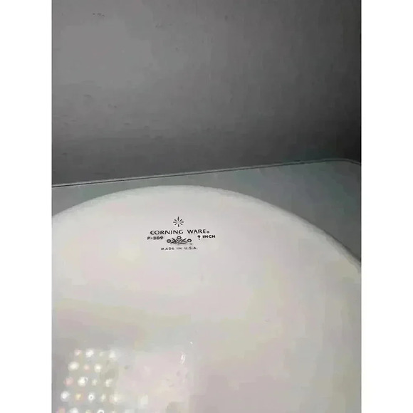 VINTAGE P 309 CORNING WARE PIE PLATES, 9" x 1-1/4" BLUE CORNFLOWER - Picture 6 of 9